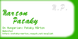 marton pataky business card